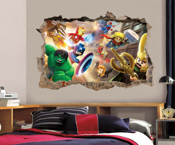 Lego marvel clearance wall stickers