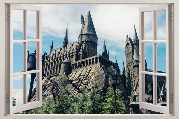 Harry Potter Hogwarts Castle 3D Smashed Broken Decal Wall Sticker