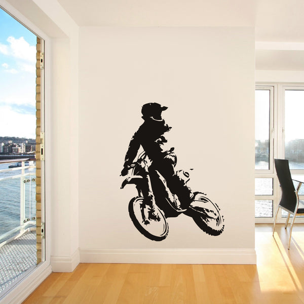 Motocross Adesivo murale Moto Adesivo murale Dirt Bike Wall Decor 1545b -   Italia