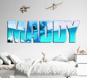 Stitch Disney Personalized Name Wall Sticker Removable Decal Custom Decor Art STCH16