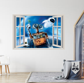 WALL-E 3D Window Wall Sticker Decal Home Decor Mural Art MMS25