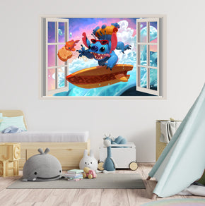 Stitch Surfing 3D Window Wall Sticker Removable Decal Decor Mural Art STCH20