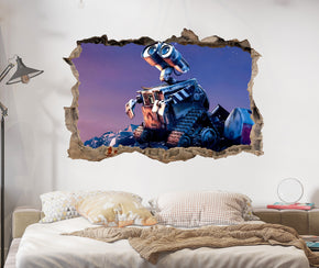 WALL-E 3D Smashed Wall Decal Removable Sticker Art Decor MMS28