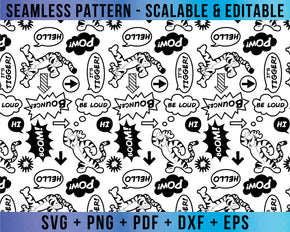 Tigger Winnie The Pooh Seamless Pattern SVG Vector for Cricut and Silhouette Digital File Download