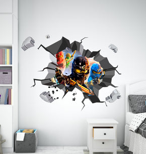 Lego Ninjago 3D Explosion Effect Wall Sticker Decal Home Decor Mural Art LG07