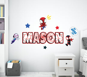 Spidey And His Amazing Friends Personalized Wall Sticker Decal Custom Decor Art SPM36