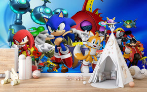 Sonic The Hedgehog Self-Adhesive Wallpaper Mural Home Wall Art Decor WP57