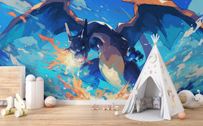 Charizard Pokemon Self-Adhesive Wallpaper Mural Home Wall Art Decor WP38