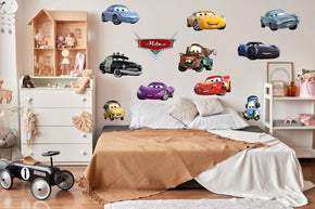 Disney Cars Characters Set Personalized Name Wall Sticker Removable Decal Custom CMO10