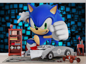 Sonic The Hedgehog Self-Adhesive Wallpaper Mural Home Wall Art Decor WP55