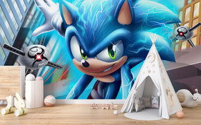 Sonic The Hedgehog Self-Adhesive Wallpaper Mural Home Wall Art Decor WP58