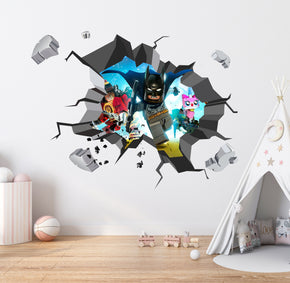 Lego Batman 3D Explosion Effect Wall Sticker Decal Home Decor Mural Art LG04