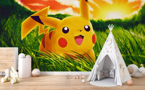 Pokemon Pikachu Self-Adhesive Wallpaper Mural Home Wall Art Decor WP44