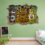 Five Nights at Freddy's 3D Smashed Wall Sticker Decal Home Decor Art Mural  J1214