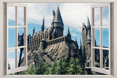 Harry Potter Hogwarts Castle 3D Torn Paper Effect Decal Wall Sticker W 