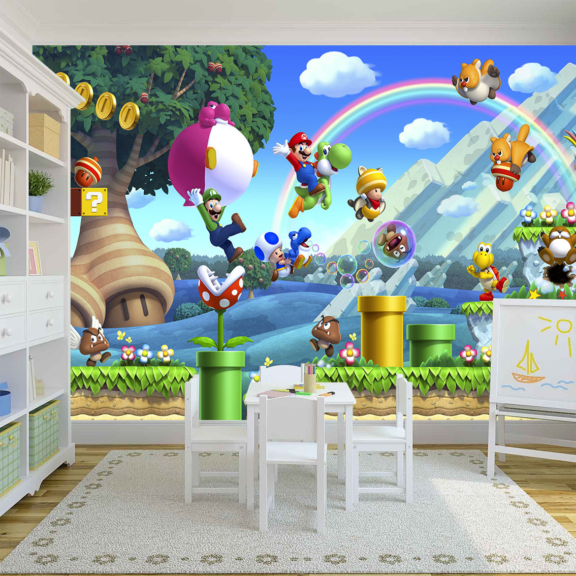 NEW 3D Super Mario Kart Bros Removable Wall Stickers Decal Kids Home Decor  USA