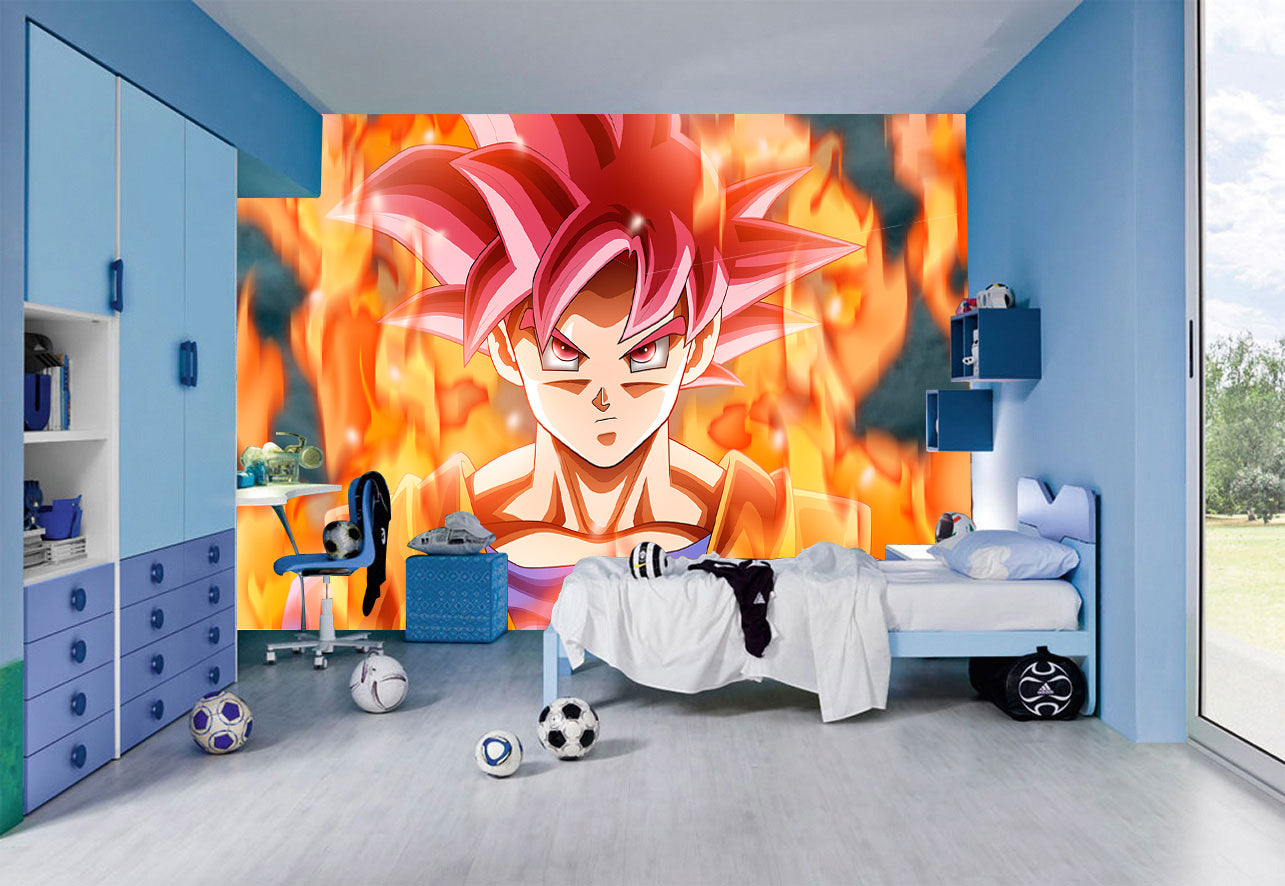 Dragon Ball Z Vegeta Woven Self-Adhesive Removable Wallpaper
