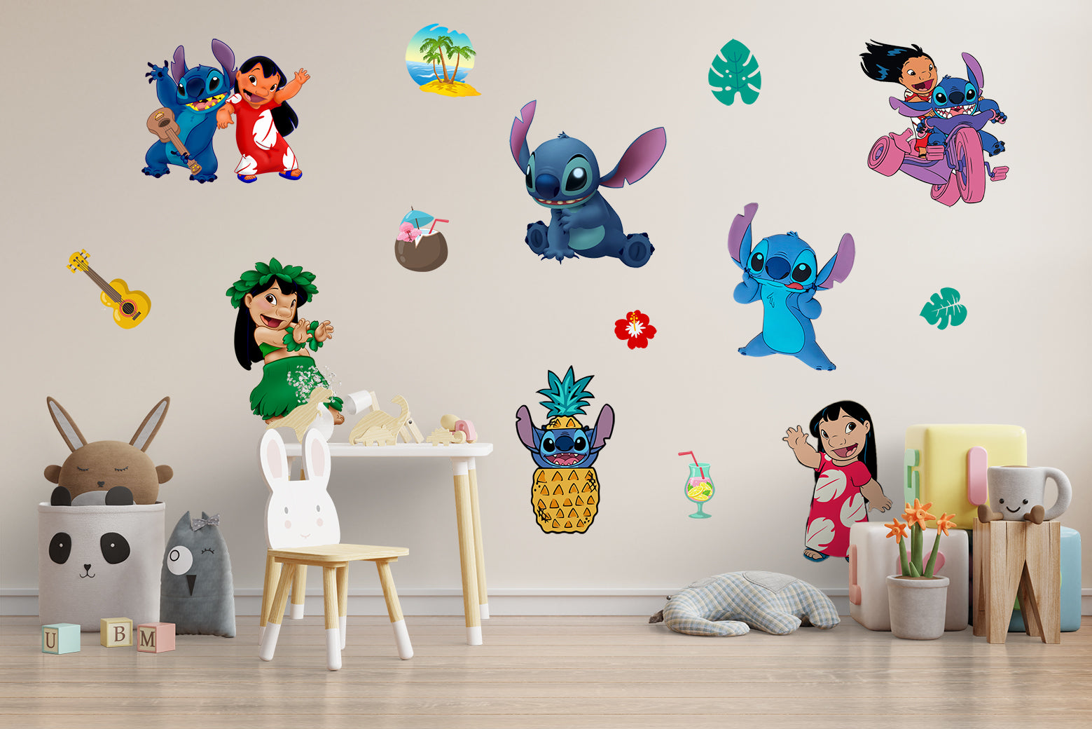 Lilo and Stitch Wall Decals Stickers Peel Stick Cartoon