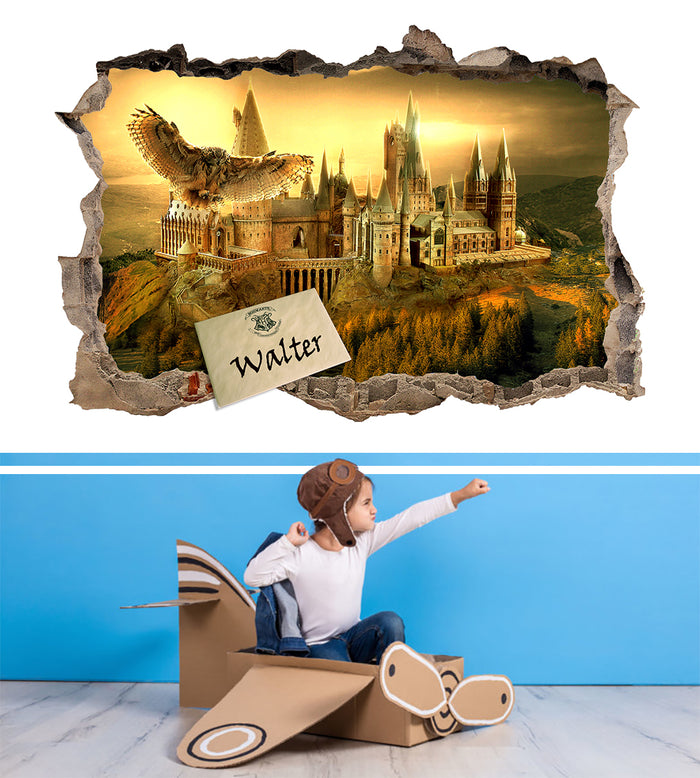 Hogwarts Harry Potter 3D Window View Decal Graphic Wall Stickers